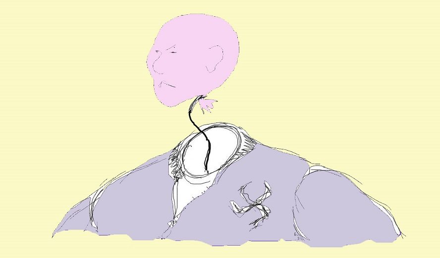 Medienliebling Skinhead: Alle fragen sich, was er im Kopf hat. © Pe Tee