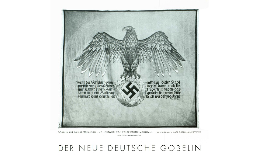 Gobelin für das Ärztehaus in Linz. Entwurf von Poldi Wojtek-Mühlmann. Quelle: »Die Kunst im Dritten Reich«, 2. Jahrgang, Folge 12, Dezember 1938 © Bildarchiv Memory Gaps, 2017